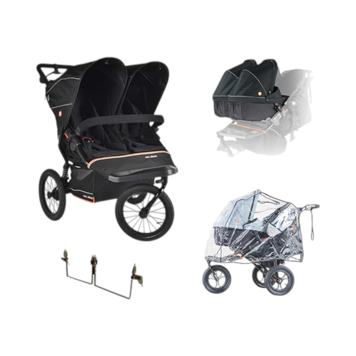 Out n About Nipper V6 Plus Twin Bundle - Summit Black