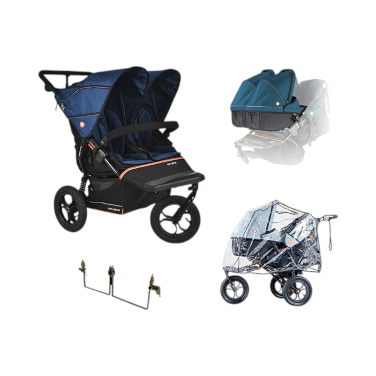 Out n About Nipper V6 Twin Bundle - Highland Blue