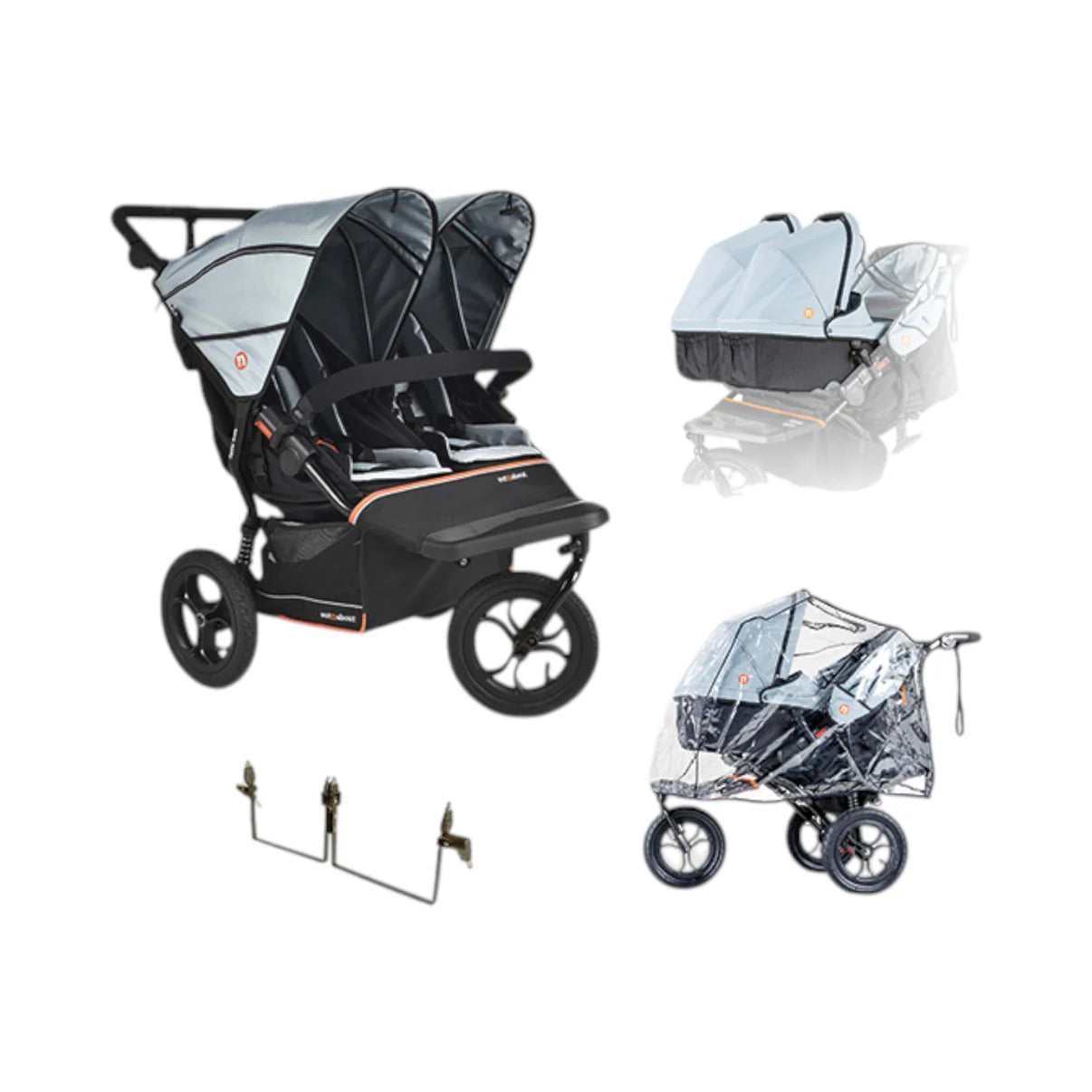 Out n About Nipper V6 Twin Bundle - Rocksalt Grey