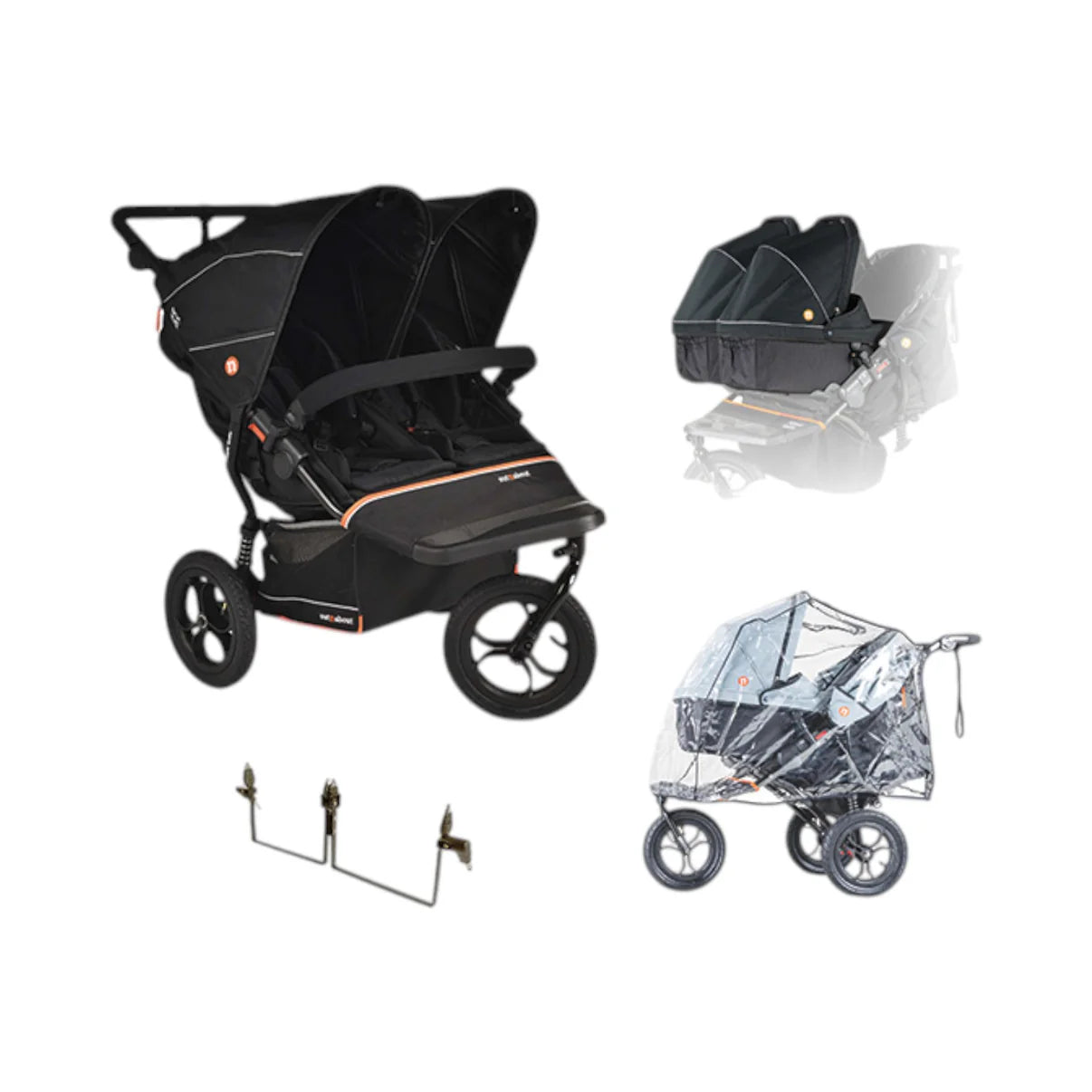 Out n About Nipper V6 Twin Bundle - Summit Black