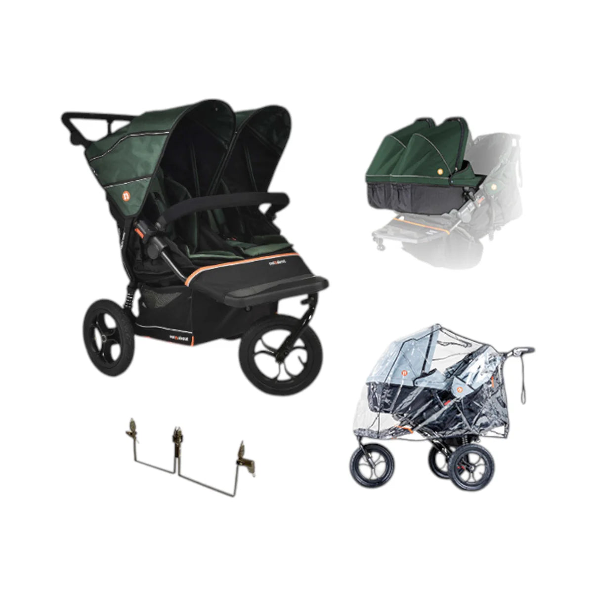 Out n About Nipper V6 Twin Bundle - Sycamore Green