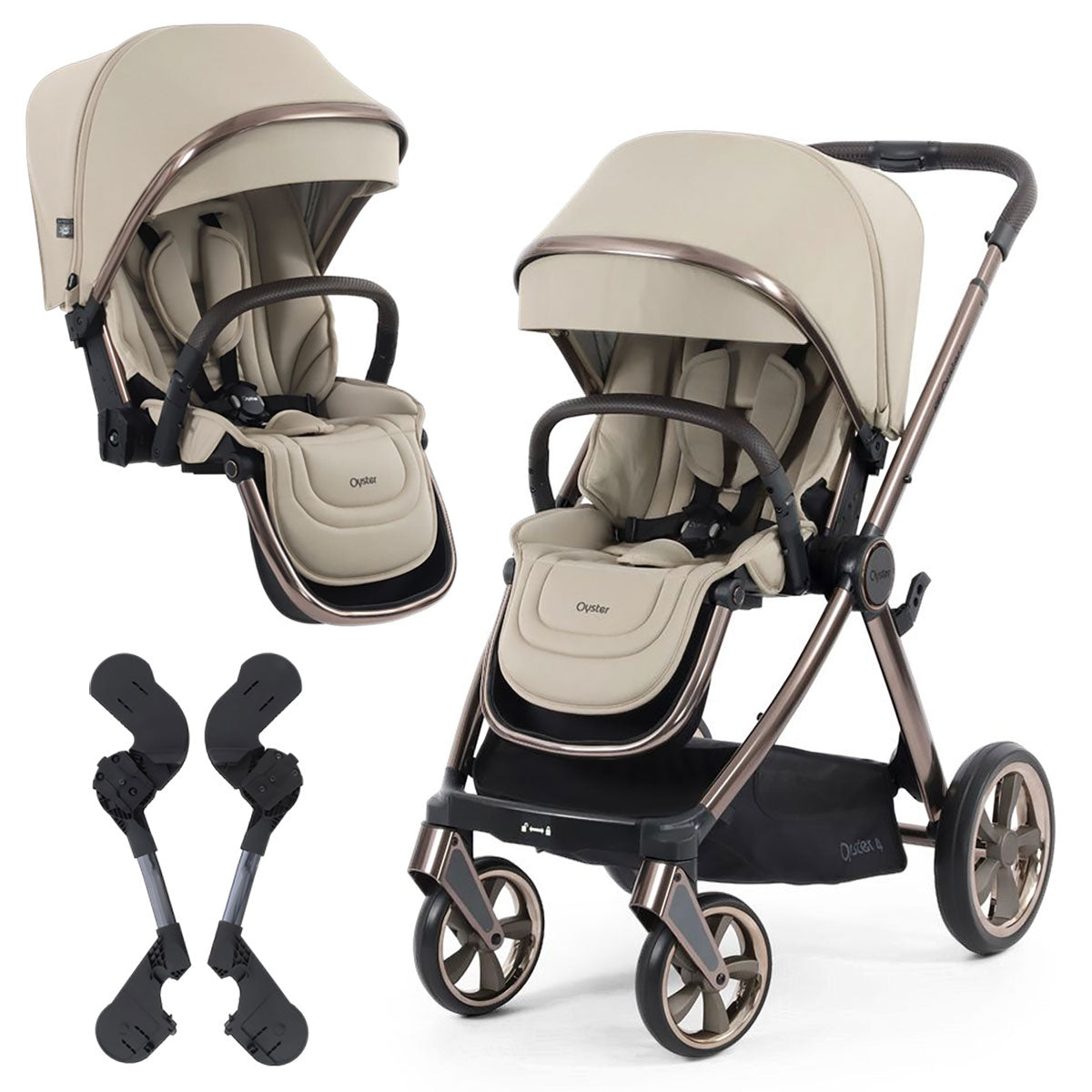 BabyStyle Oyster 4 Tandem Stroller - Buttermilk