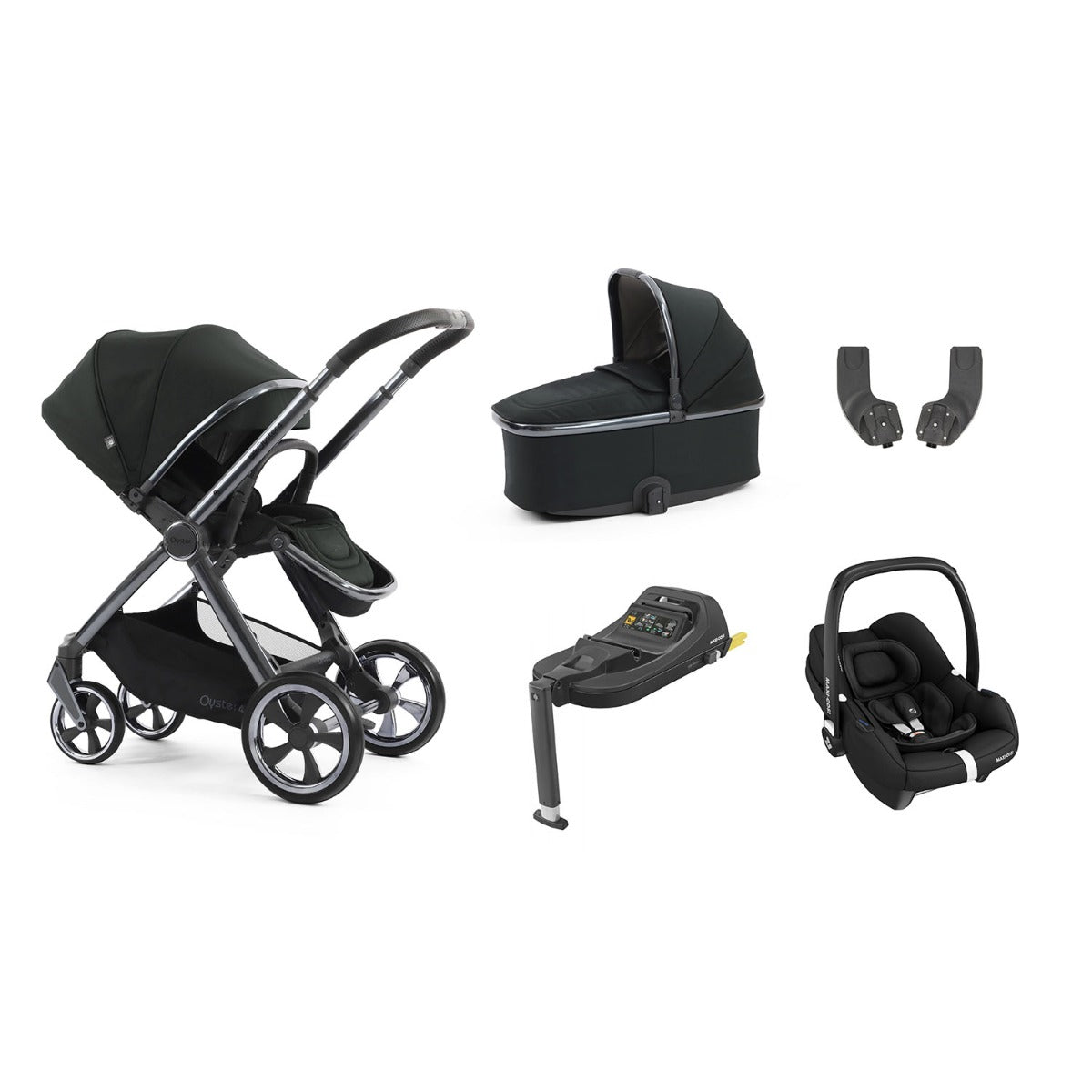 BabyStyle Oyster 4 Essential 5 Piece Maxi-Cosi Cabriofix i-Size Bundle - Black Olive