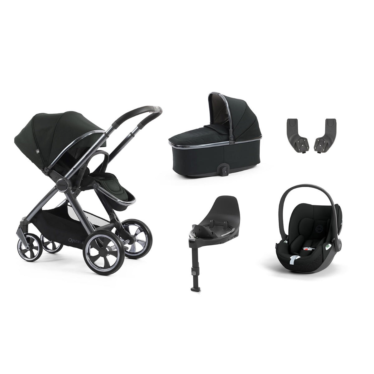 BabyStyle Oyster 4 Essential 5 Piece Cybex Cloud T Bundle - Black Olive