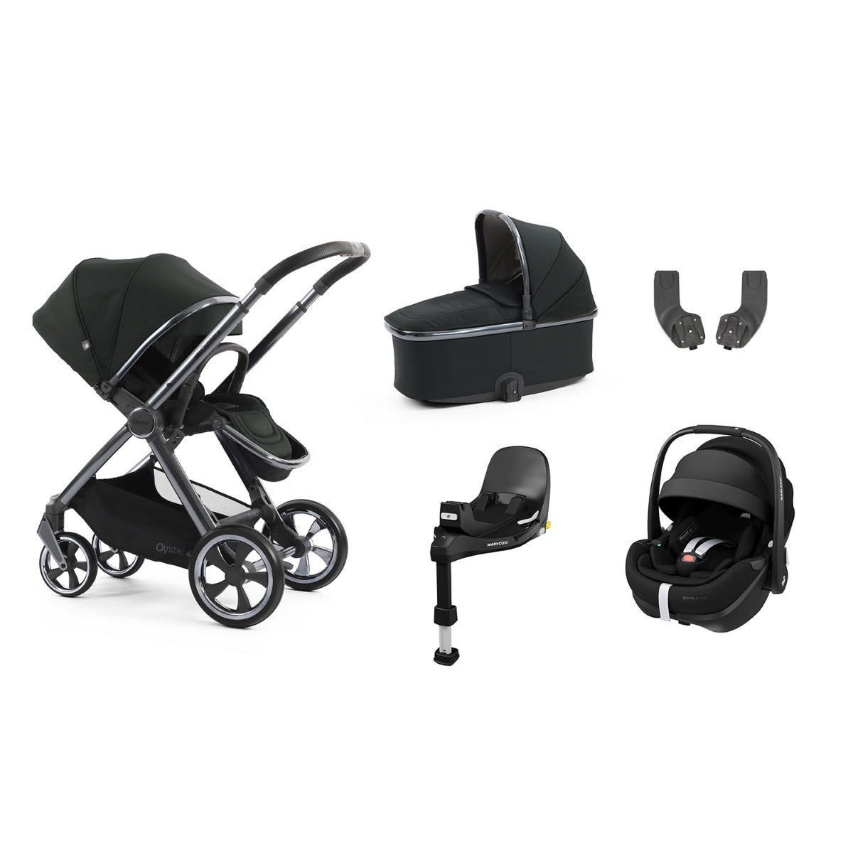 BabyStyle Oyster 4 Essential 5 Piece Maxi-Cosi Pebble 360 Pro2 Bundle - Black Olive