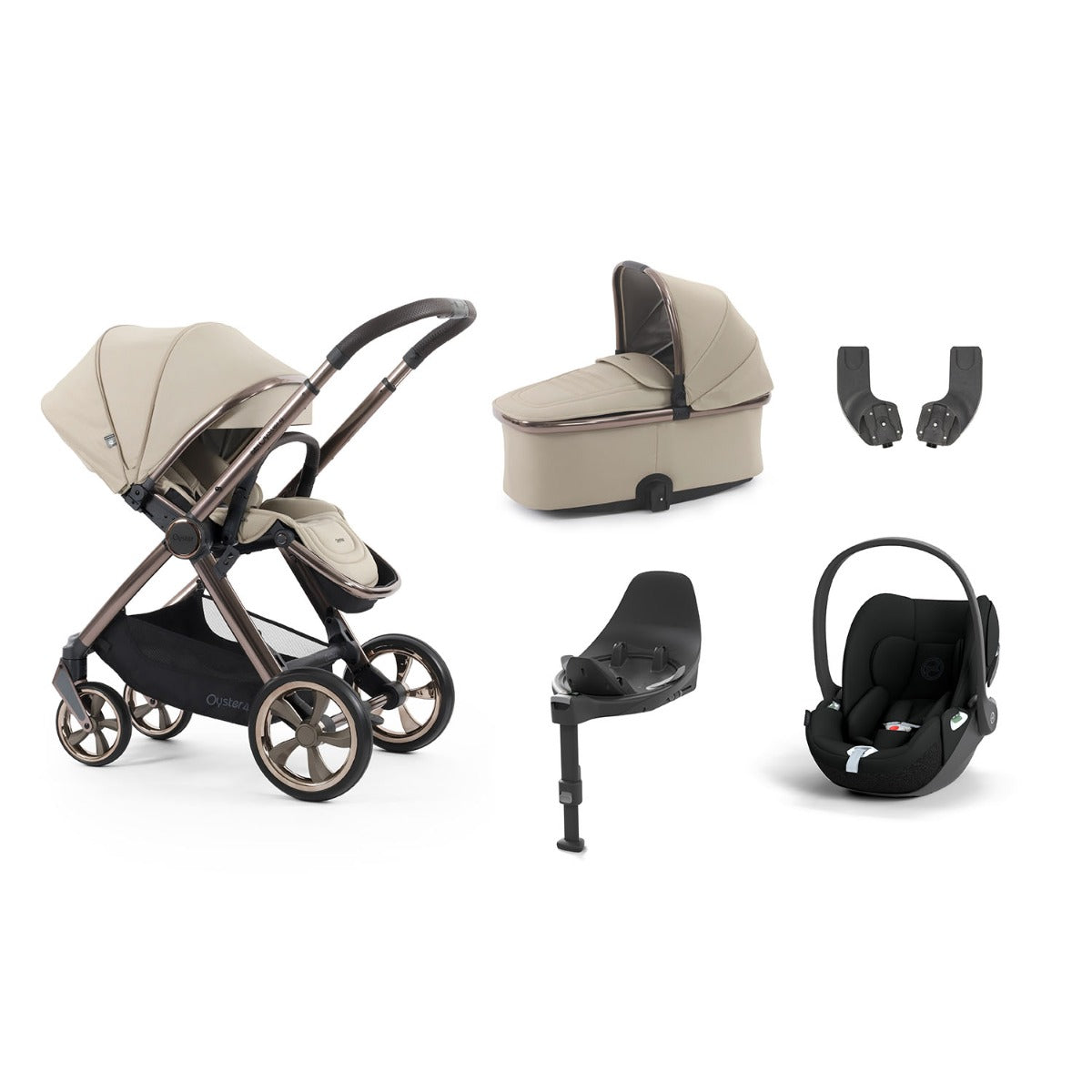 BabyStyle Oyster 4 Essential 5 Piece Cybex Cloud T Bundle - Buttermilk