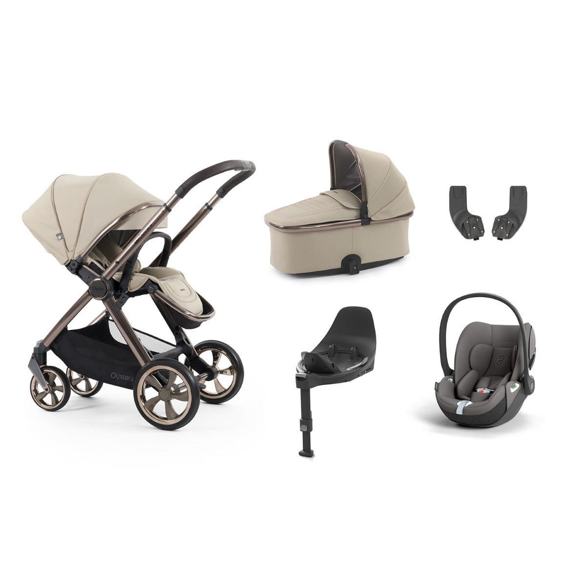 BabyStyle Oyster 4 Essential 5 Piece Cybex Cloud T Bundle - Buttermilk