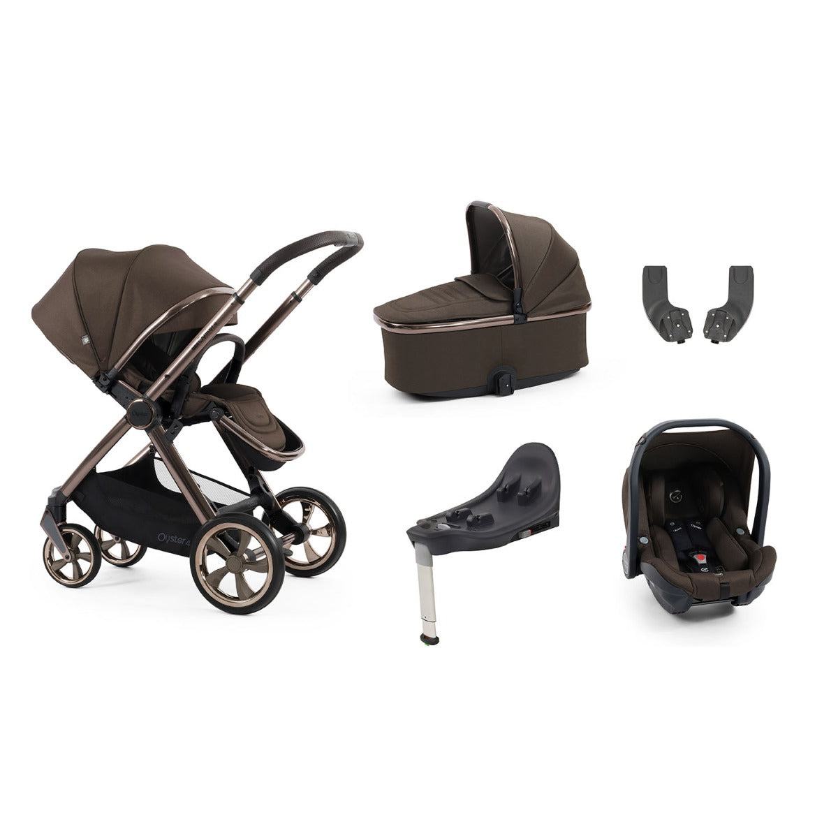 BabyStyle Oyster 4 Essential 5 Piece Capsule Bundle - Chocolate Velvet