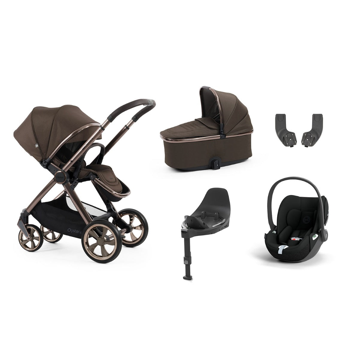 BabyStyle Oyster 4 Essential 5 Piece Cybex Cloud T Bundle - Chocolate Velvet