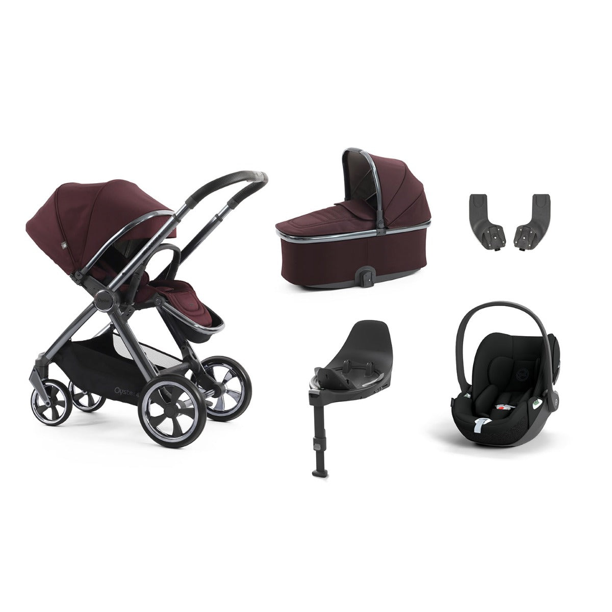 BabyStyle Oyster 4 Essential 5 Piece Cybex Cloud T Bundle - Mulberry