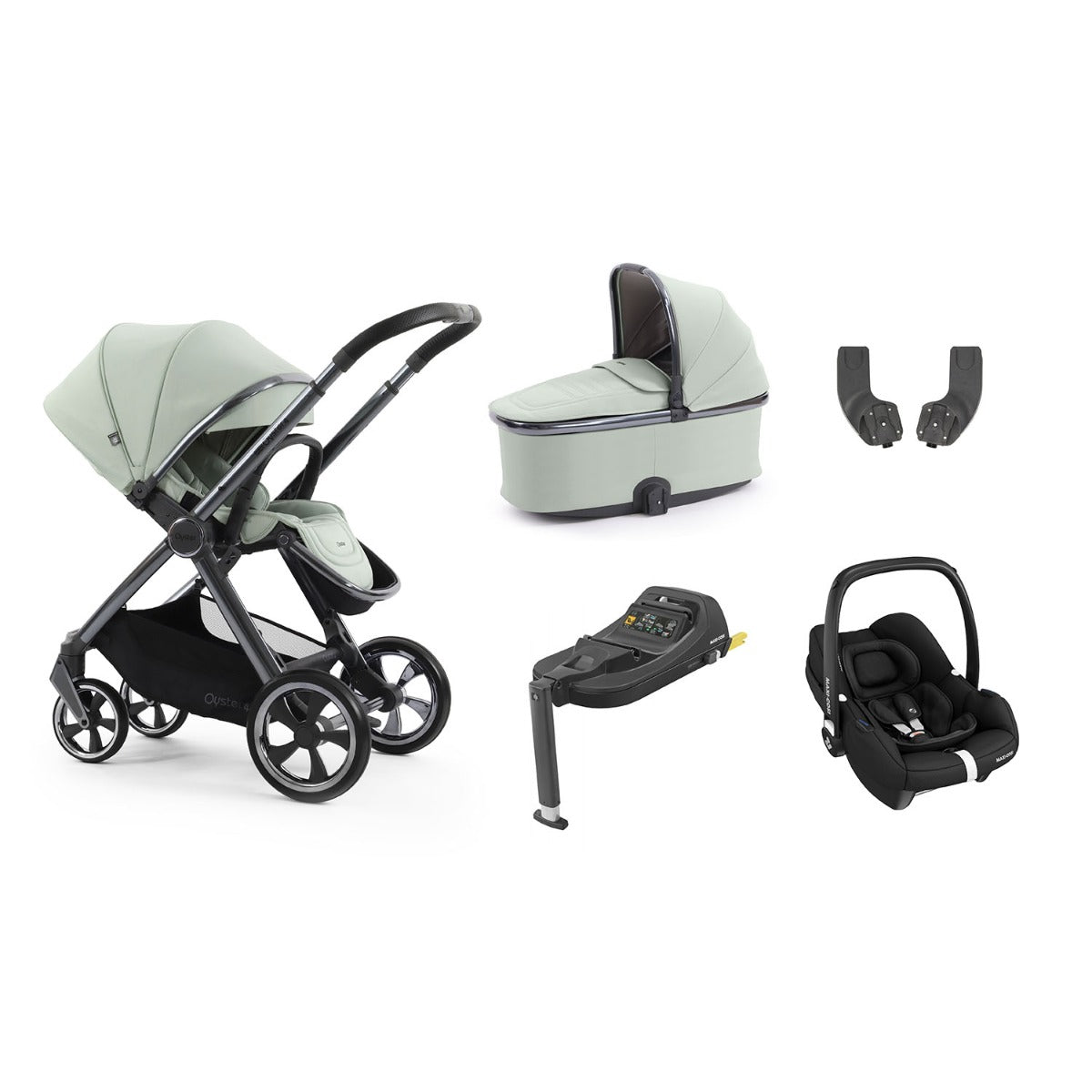 BabyStyle Oyster 4 Essential 5 Piece Maxi-Cosi Cabriofix i-Size Bundle - Pistachio