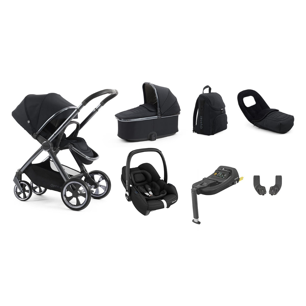 BabyStyle Oyster 4 Luxury 7 Piece Maxi-Cosi Cabriofix i-Size Bundle - Carbonite