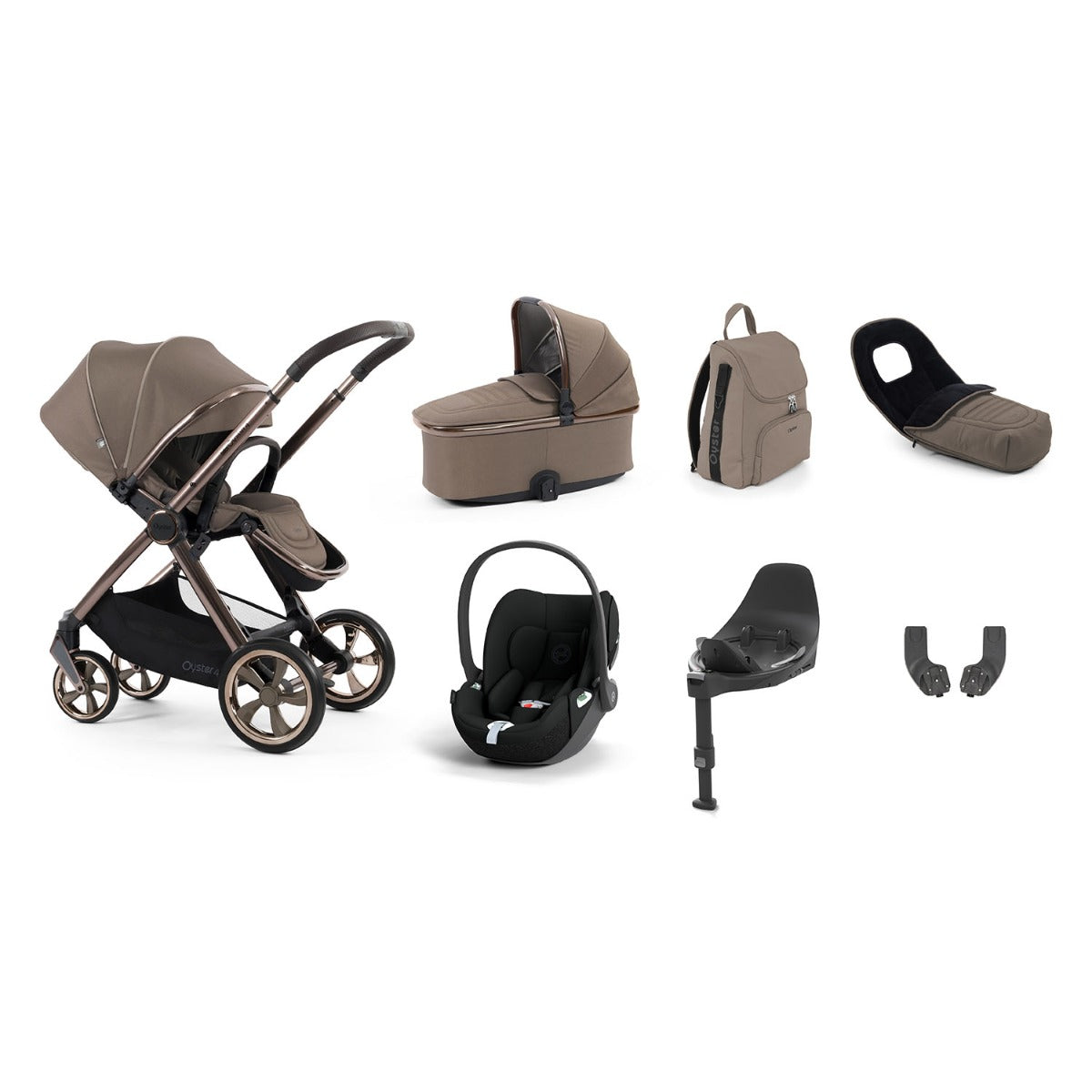 BabyStyle Oyster 4 Luxury 7 Piece Cybex Cloud T Bundle - Mink
