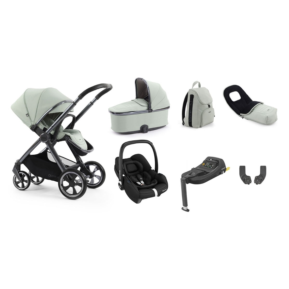 BabyStyle Oyster 4 Luxury 7 Piece Maxi-Cosi Cabriofix i-Size Bundle - Pistachio