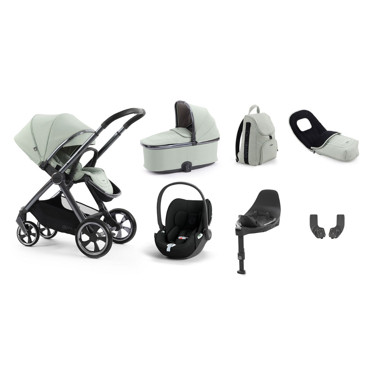 BabyStyle Oyster 4 Luxury 7 Piece Cybex Cloud T Bundle - Pistachio
