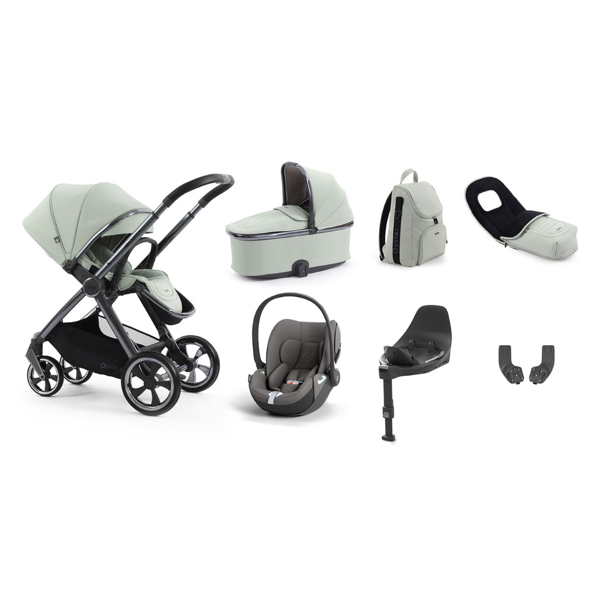 BabyStyle Oyster 4 Luxury 7 Piece Cybex Cloud T Bundle - Pistachio