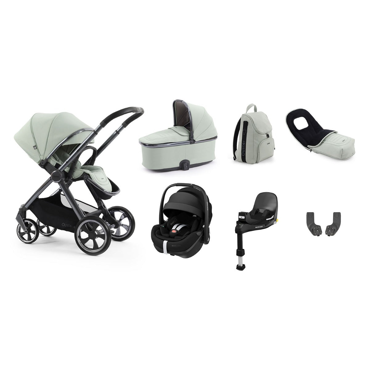 BabyStyle Oyster 4 Luxury 7 Piece Maxi-Cosi Pebble 360 Pro2 Bundle - Pistachio