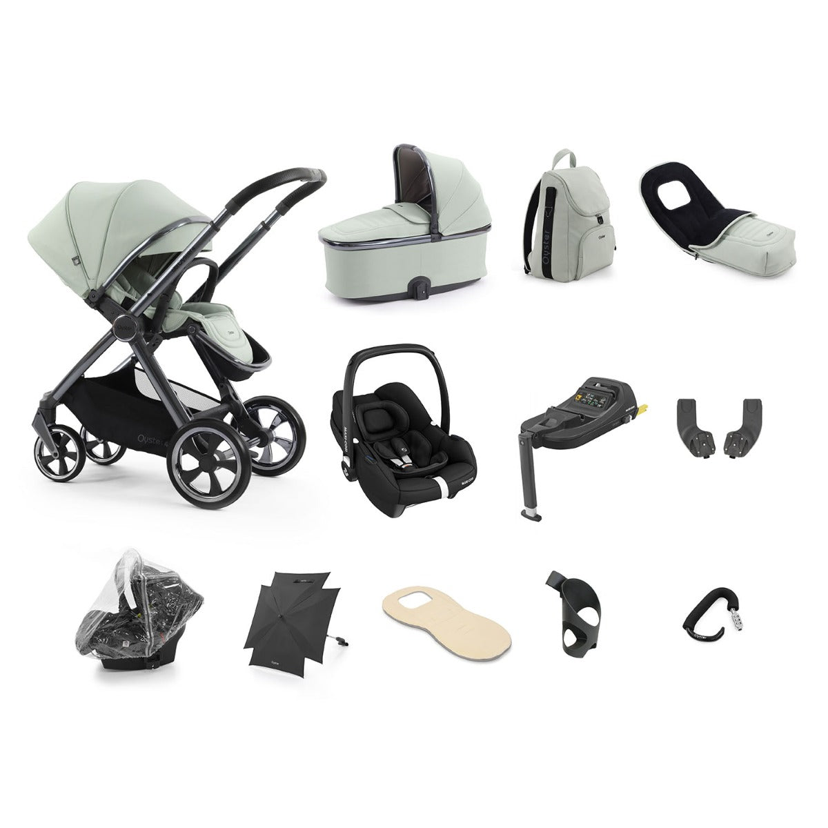 BabyStyle Oyster 4 Ultimate 12 Piece Maxi-Cosi Cabriofix i-Size Bundle - Pistachio