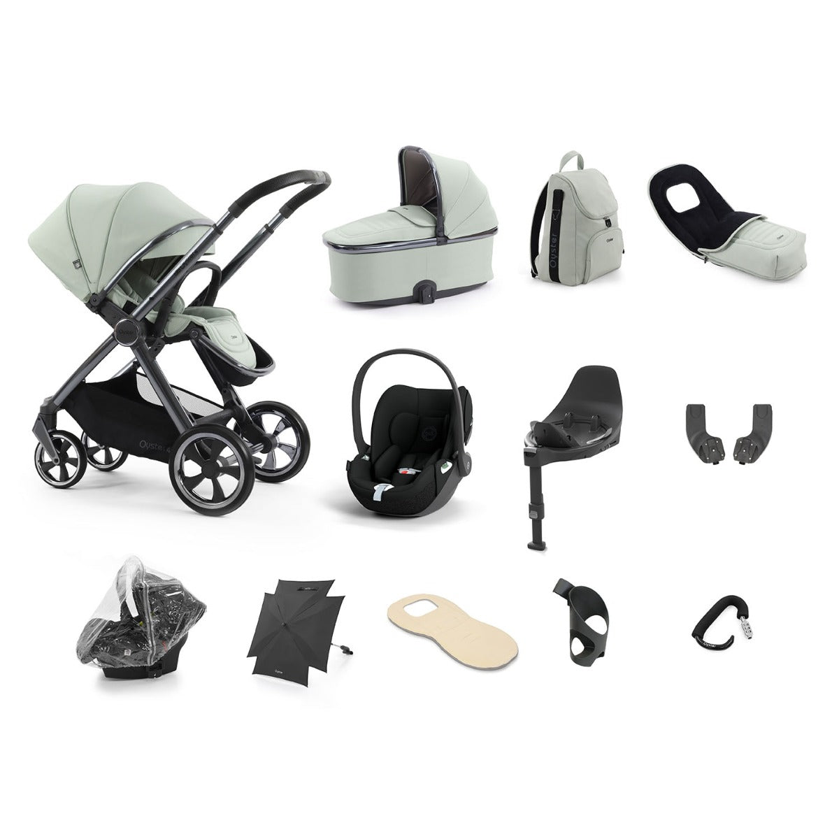 BabyStyle Oyster 4 Ultimate 12 Piece Cybex Cloud T Bundle - Pistachio