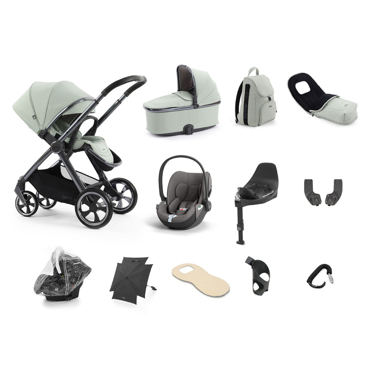 BabyStyle Oyster 4 Ultimate 12 Piece Cybex Cloud T Bundle - Pistachio