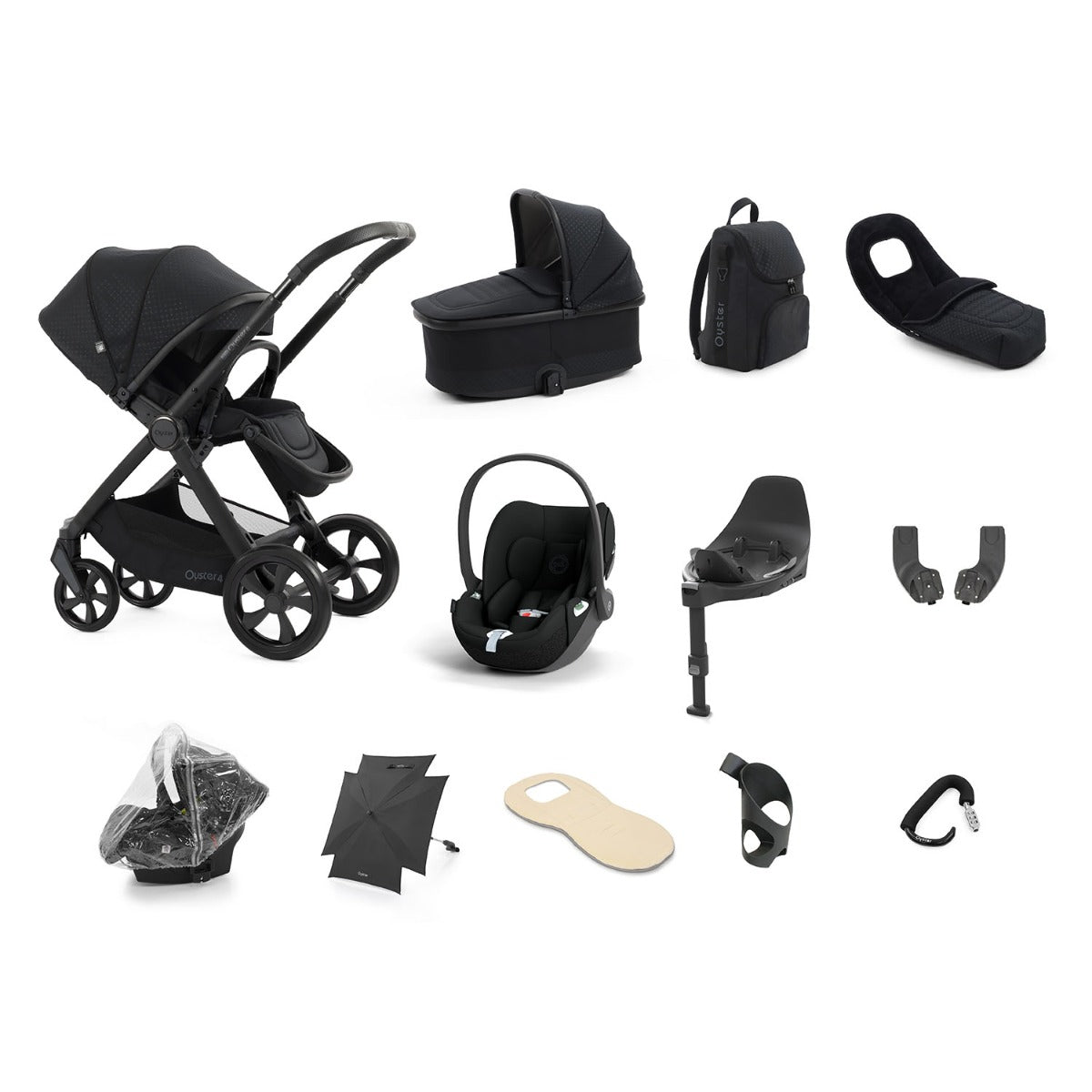 BabyStyle Oyster 4 Ultimate 12 Piece Cybex Cloud T Bundle - Raven