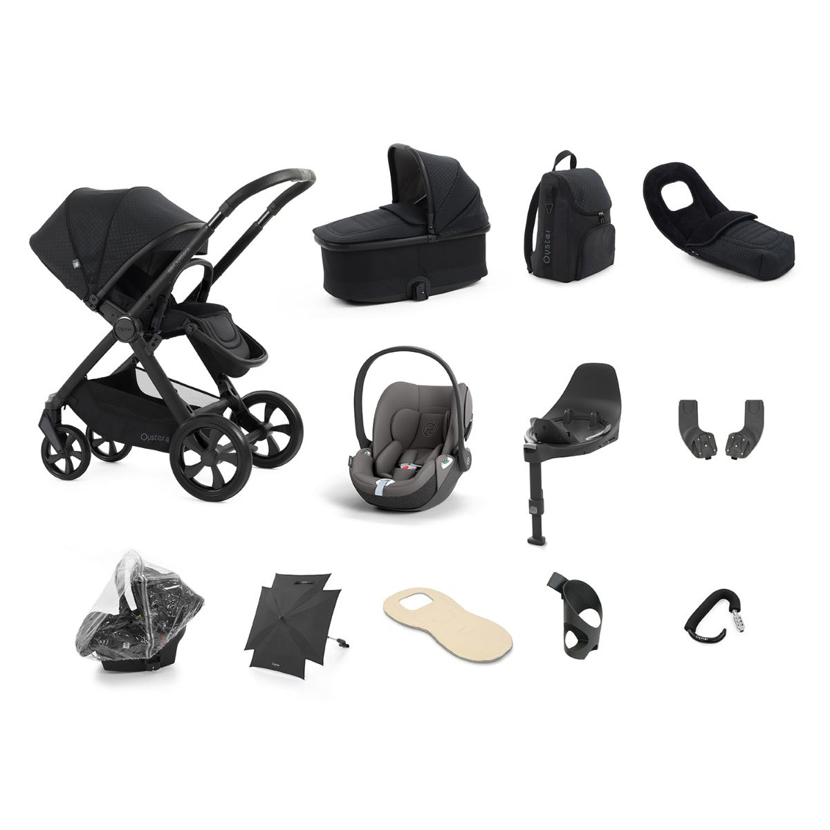 BabyStyle Oyster 4 Ultimate 12 Piece Cybex Cloud T Bundle - Raven
