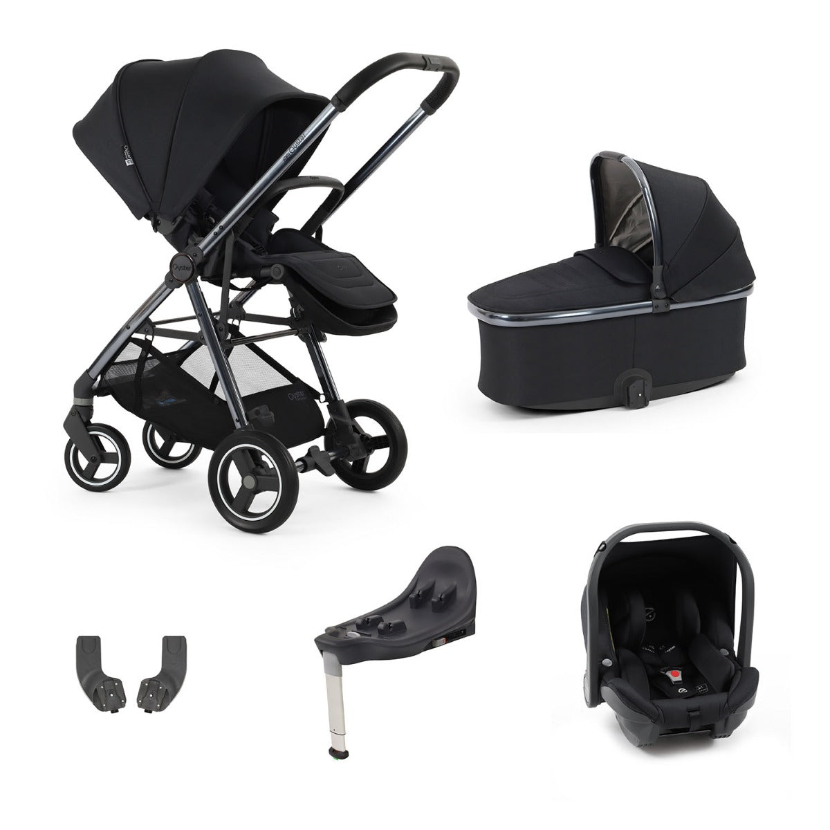 BabyStyle Oyster Gravity+ 5 Piece Capsule Bundle - Carbonite