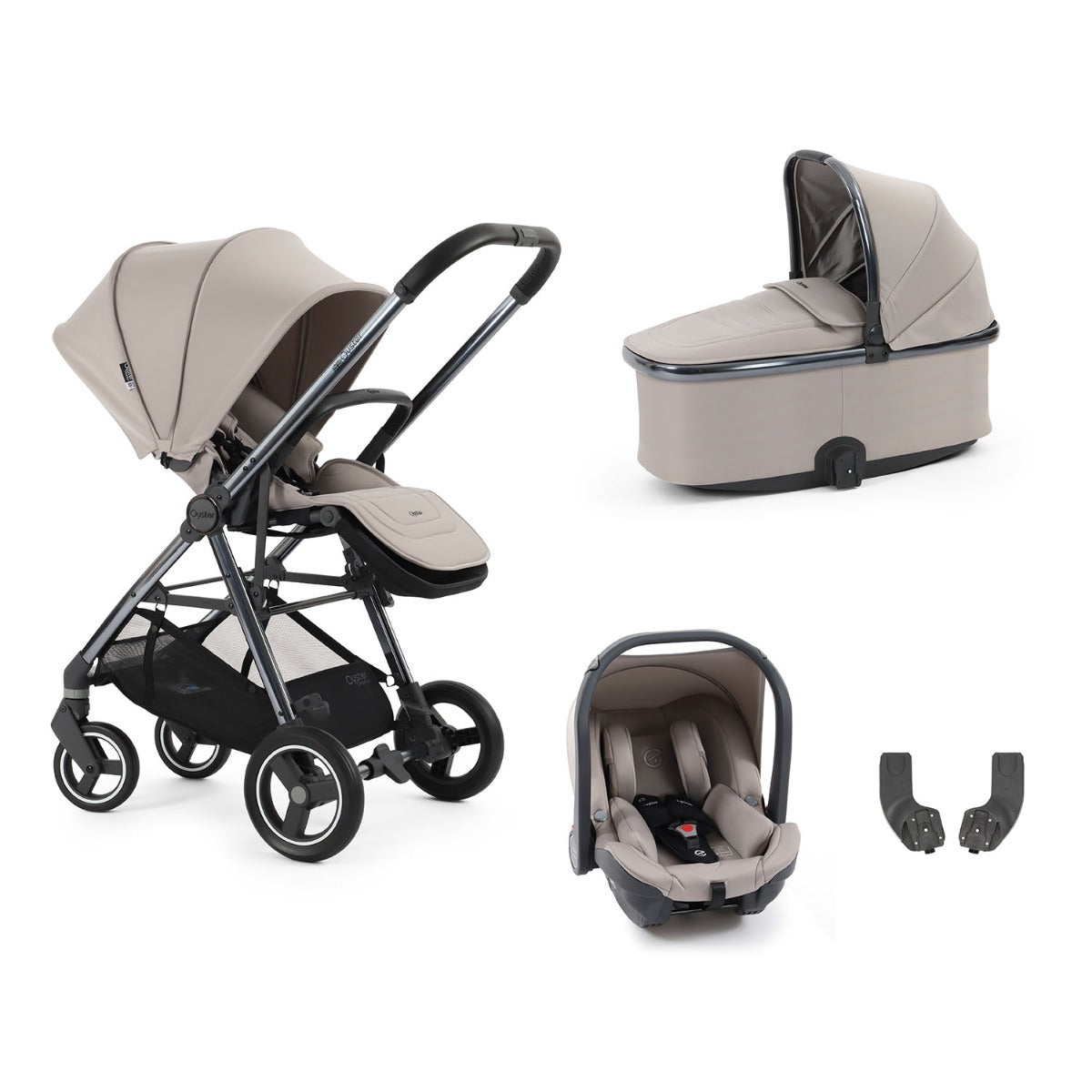 BabyStyle Oyster Gravity+ 4 Piece Capsule Bundle - Stone