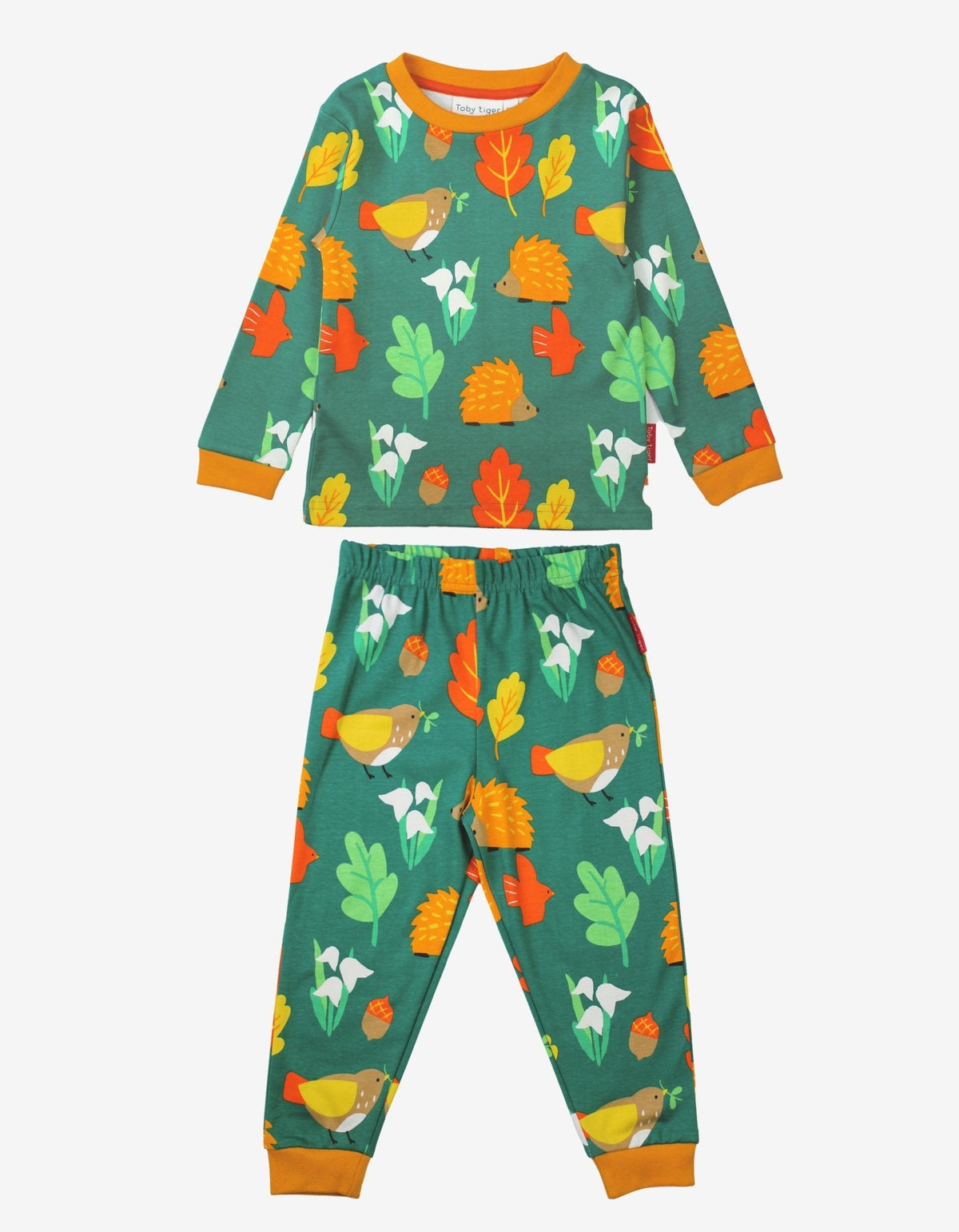 Toby Tiger Organic Autumn Print Pyjamas