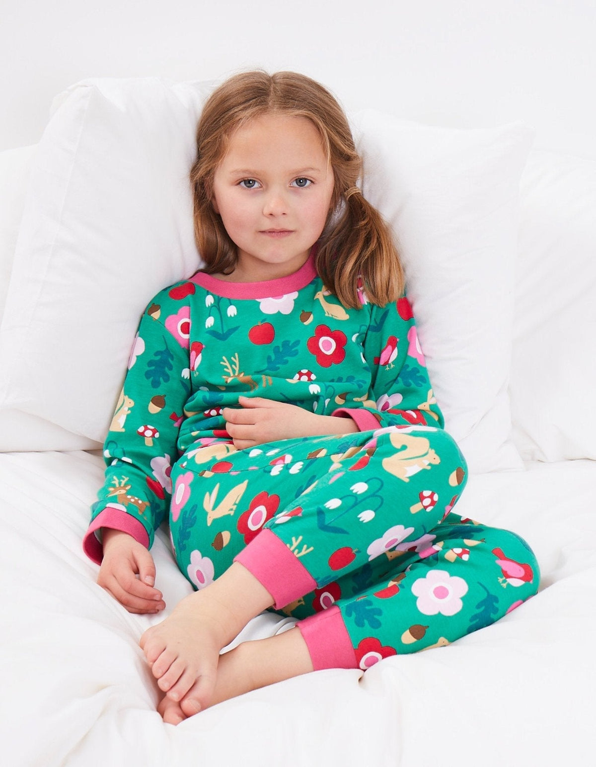 Toby Tiger Organic Forest Adventure Print Pyjamas