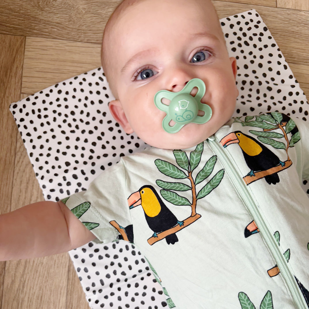 Travel Changing Mat - Black Spotty Print