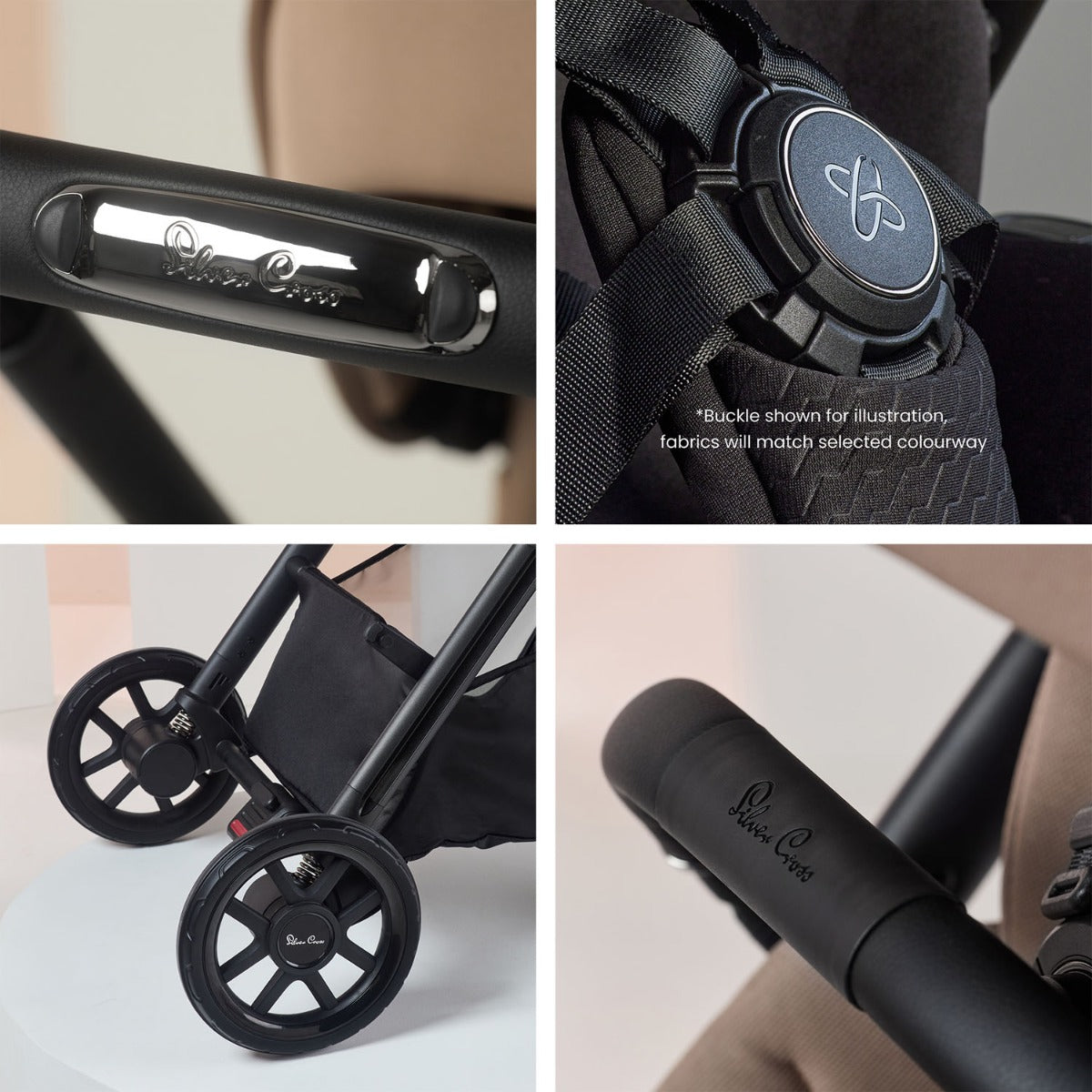 Silver Cross Reef 2 with First Bed Folding Carrycot and Accessory Bundle - Mocha