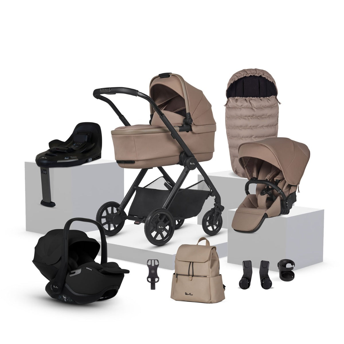 Silver Cross Reef 2 Ultimate 360 Car Seat Bundle - Mocha