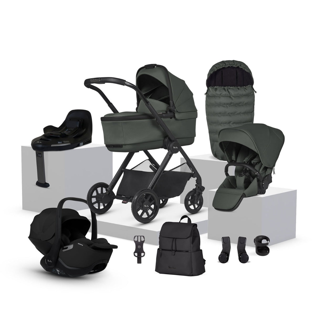 Silver Cross Reef 2 Ultimate 360 Car Seat Bundle - Pewter