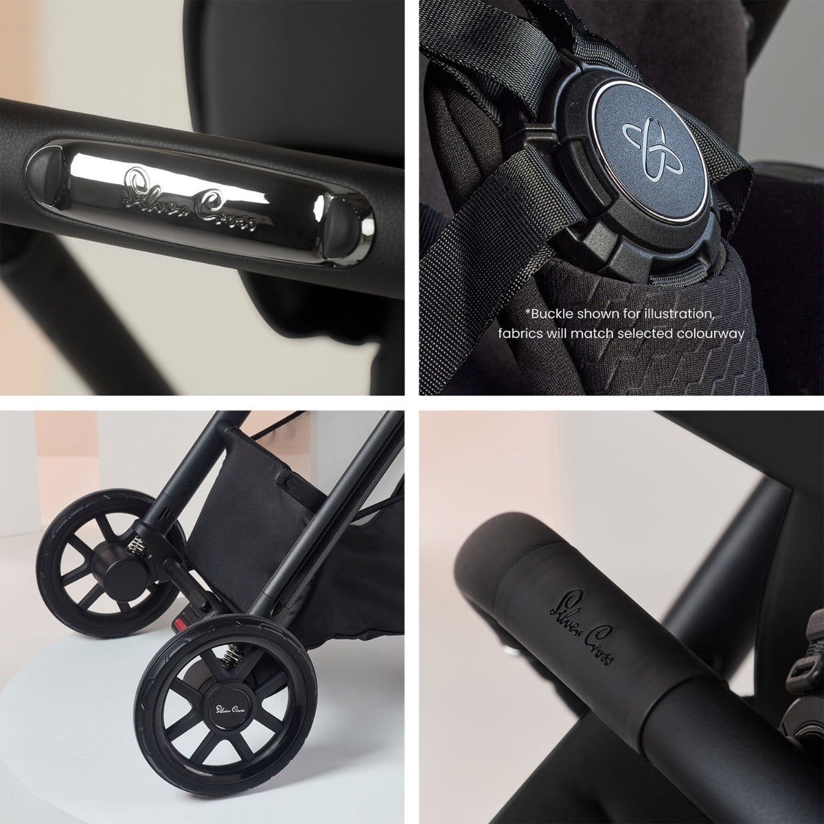 Silver Cross Reef 2 with First Bed Folding Carrycot and Accessory Bundle - Space