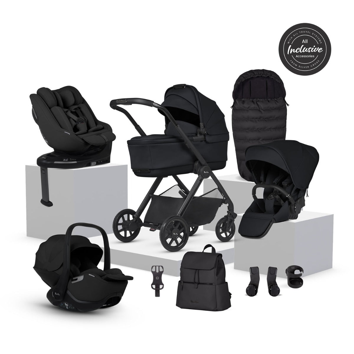 Silver Cross Reef 2 Ultimate 360 Family Car Seat Bundle - Space