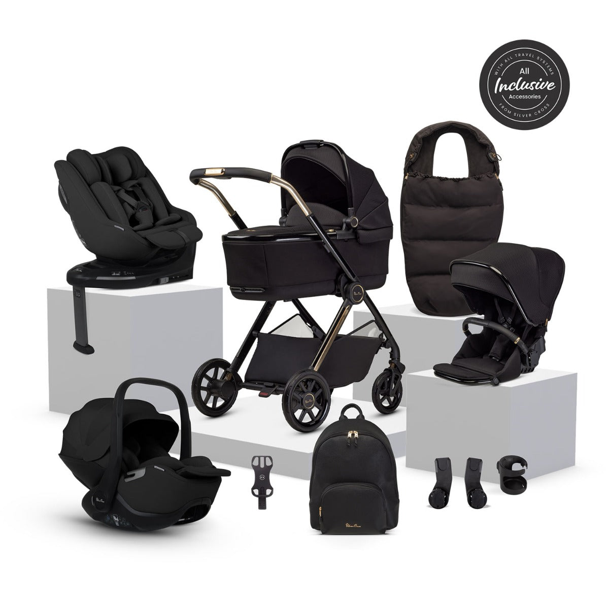 Silver Cross Reef 2 Special Edition Ultimate 360 Family Car Seat Bundle - Espresso
