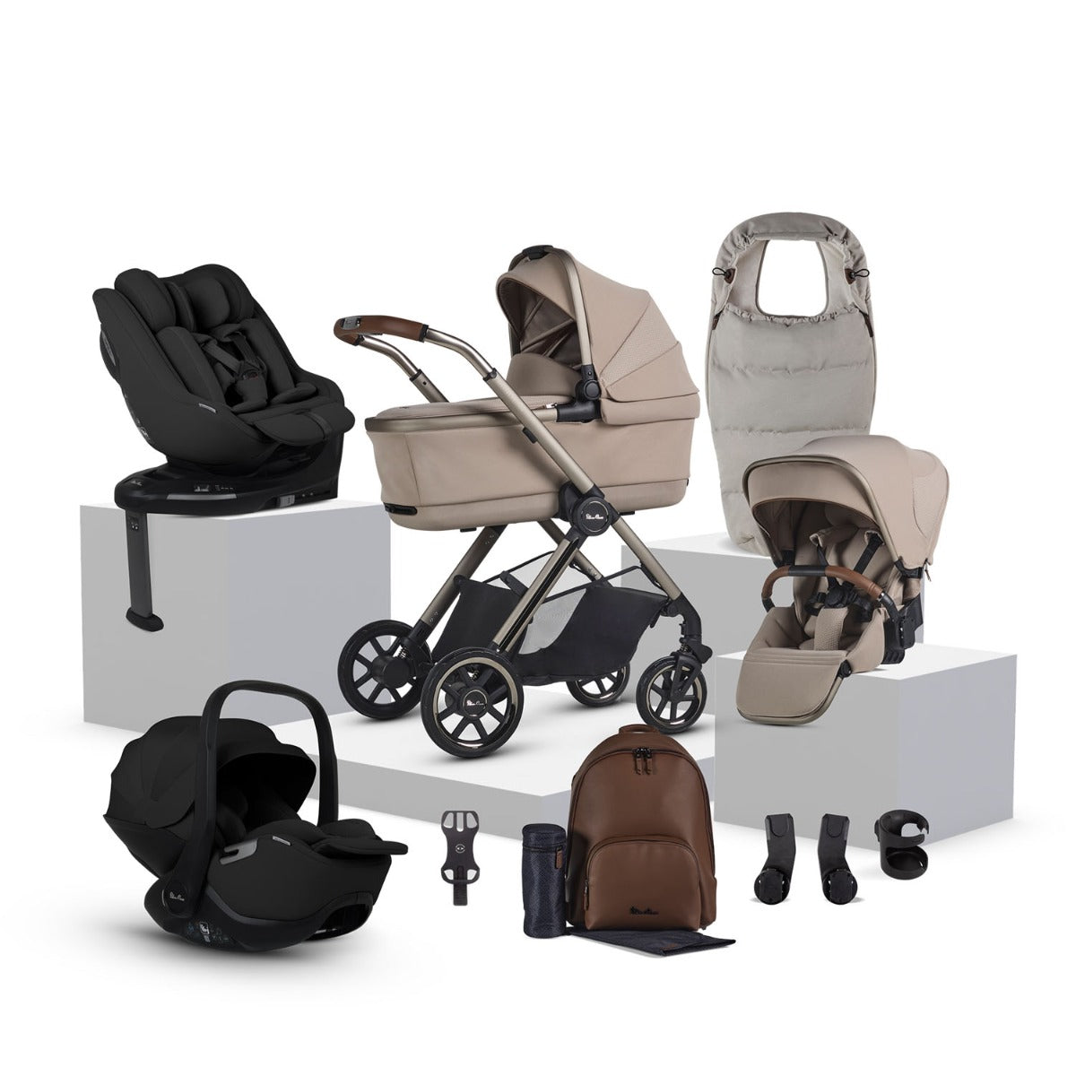 Silver Cross Reef 2 Special Edition Ultimate 360 Family Car Seat Bundle - Frappe