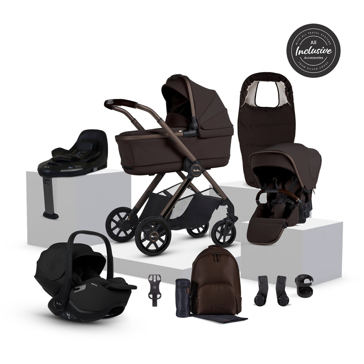 Silver Cross Reef 2 Special Edition Ultimate 360 Car Seat Bundle - Ganache