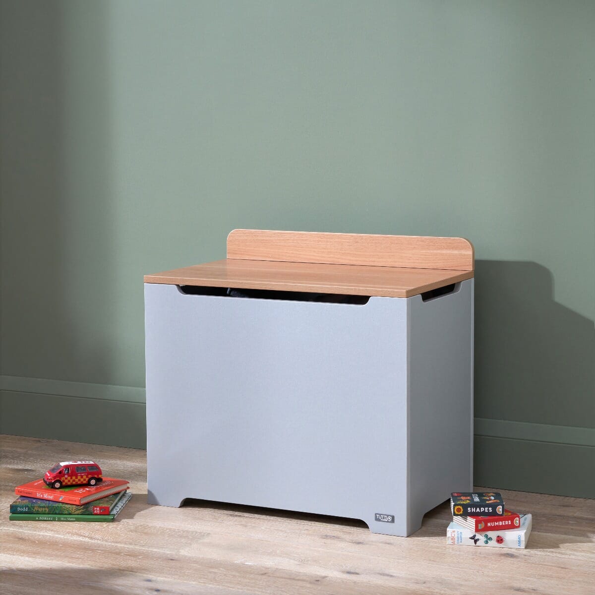 Tutti Bambini Rio Toy Box - Dove Grey & Honey Oak