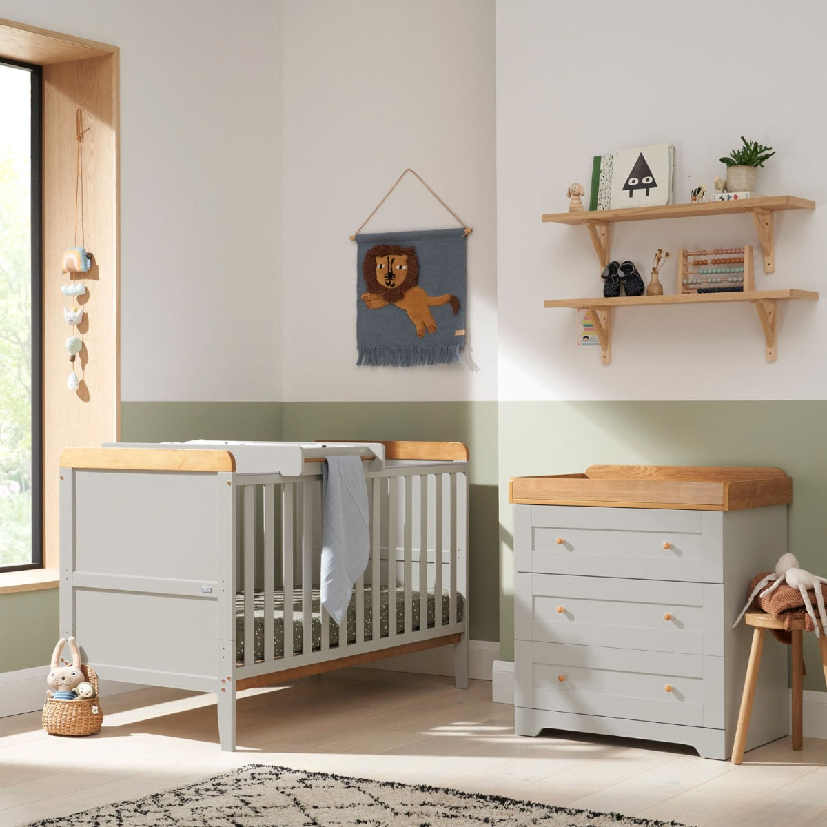 Tutti Bambini Rio 2pc Room Set - Dove Grey/Oak