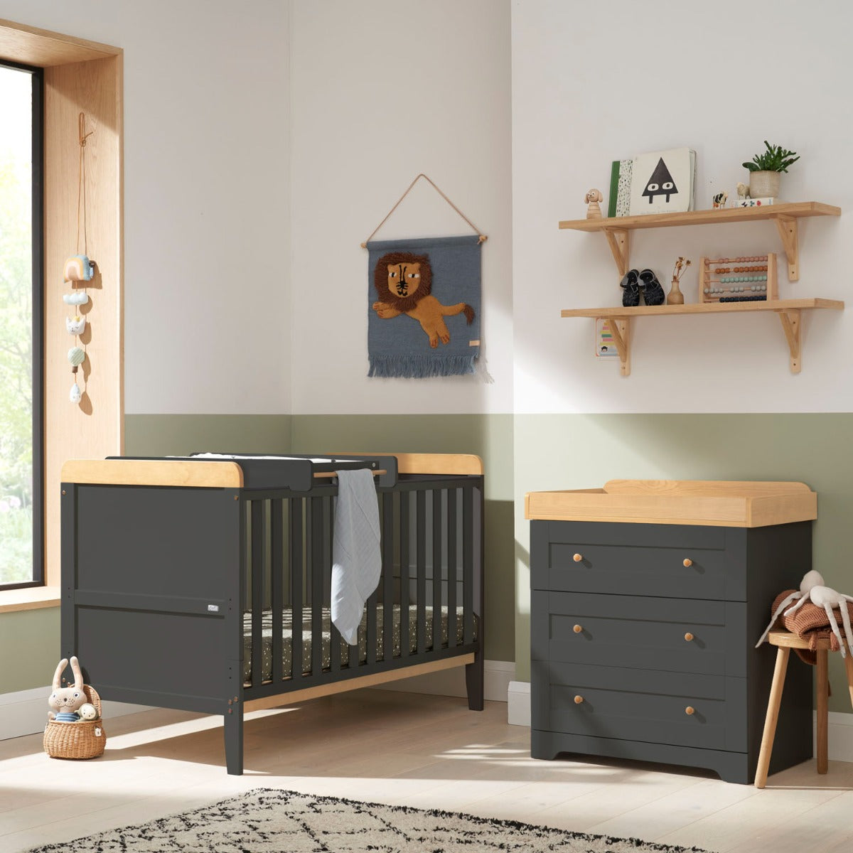 Tutti Bambini Rio 2pc Room Set - Slate/Oak
