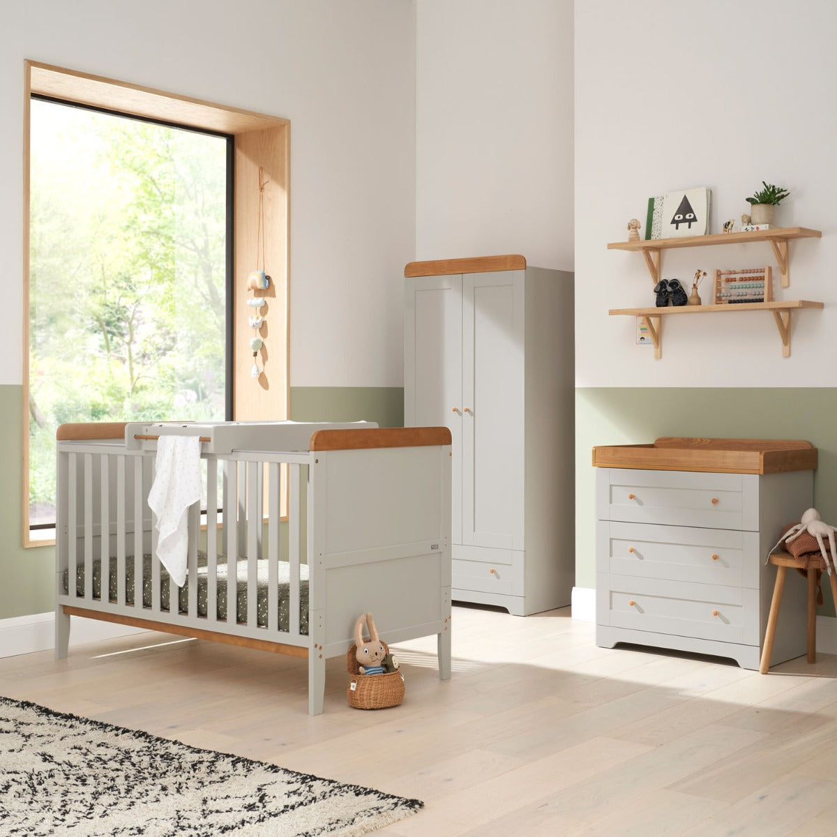 Tutti Bambini Rio 3pc Room Set - Dove Grey/Oak
