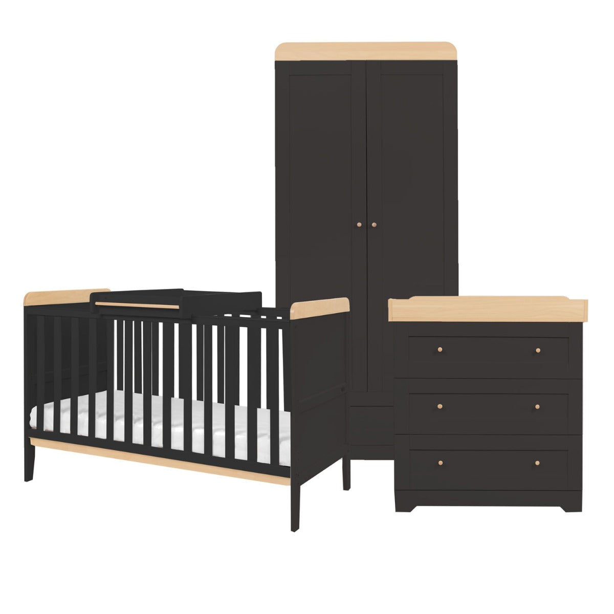 Tutti Bambini Rio 3pc Room Set - Slate/Oak