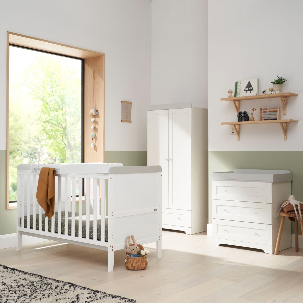 Tutti Bambini Rio 3pc Room Set - White/Dove Grey