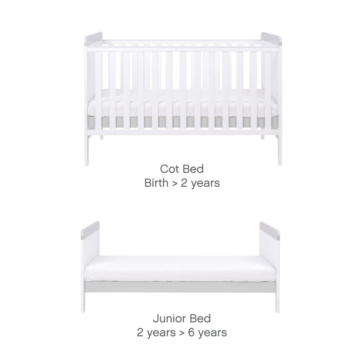 Tutti Bambini Rio 3pc Room Set - White/Dove Grey