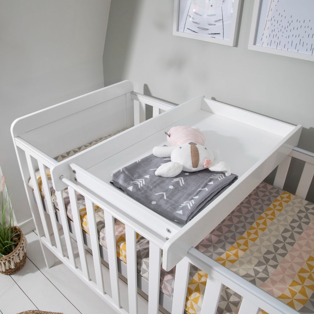 Tutti Bambini Rio Cot Bed with Cot Top Changer & Mattress - White