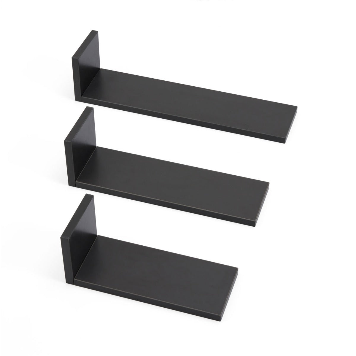 Tutti Bambini Rio Set of Three L-Shaped Wall Shelves - Slate Grey