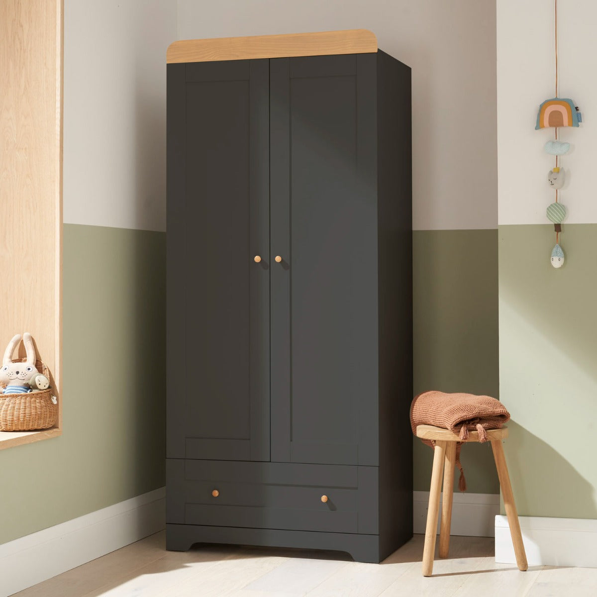 Tutti Bambini Rio Wardrobe - Slate/Oak