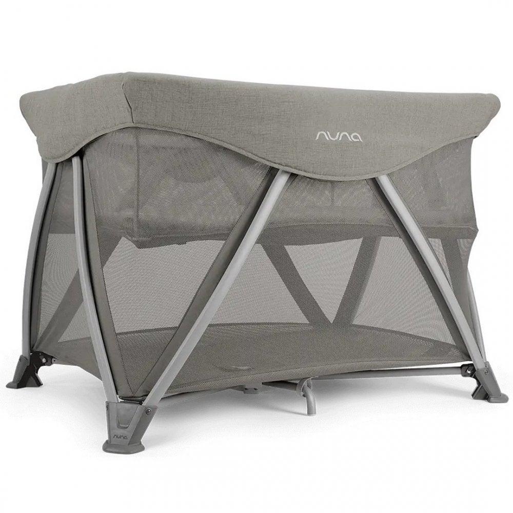 Nuna SENA Aire Travel Cot with Zip On Bassinet - Frost